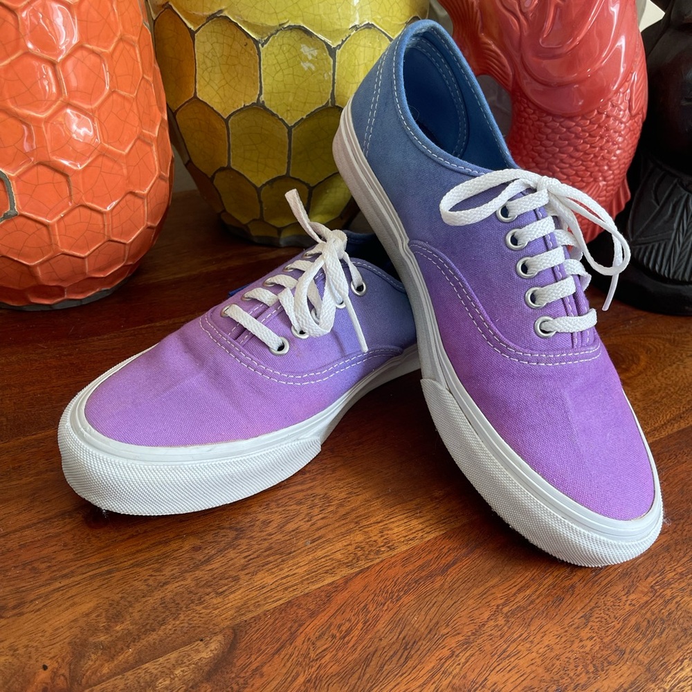 Vans Authentic Core Classic Sneakers in Purple/Blue Ombré - Picture 3 of 9
